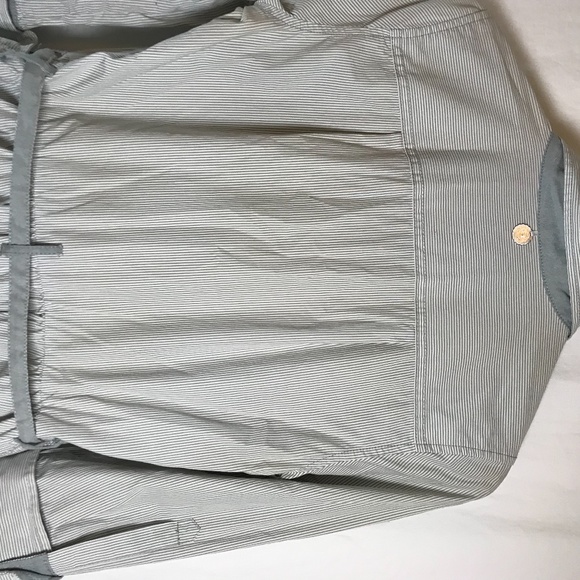 SOLD - Superdry Grey Striped Button-up Shirtdress - Picture 8 of 11
